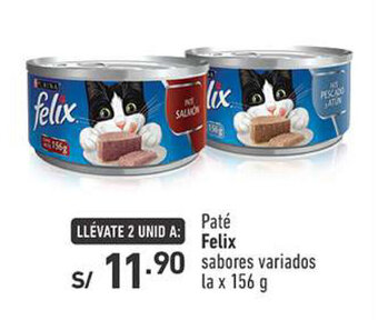 Vivanda Paté Felix sabores variados la x 156 g oferta
