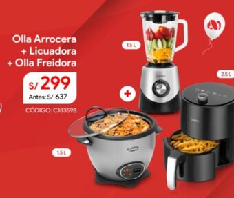 Hiraoka Olla Arrocera + Licuadora + Olla Freidora oferta