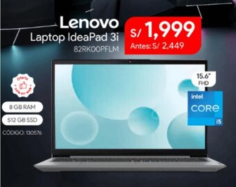 Hiraoka Lenovo Laptop IdeaPad 3i oferta