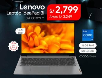 Hiraoka Lenovo Laptop IdeaPad 3i oferta
