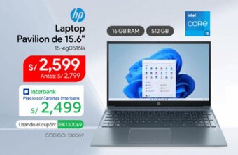 Hiraoka hp Laptop Pavilion de 15.6" oferta