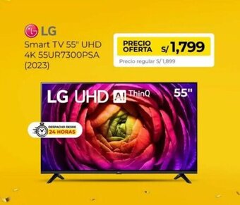 Metro LG Smart TV 55" UHD 4K 55UR7300PSA (2023) oferta