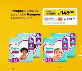 Metro Twopack pañales para bebé Pampers Premium Care oferta