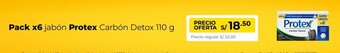 Metro Pack x 6 jabón Protex Carbón Detox 110 g oferta
