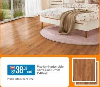 Promart Piso laminado roble sierra ii ac3 7mm 2.46m2 oferta
