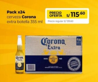 Metro Pack x24 cerveza Corona extra botella 355 ml oferta