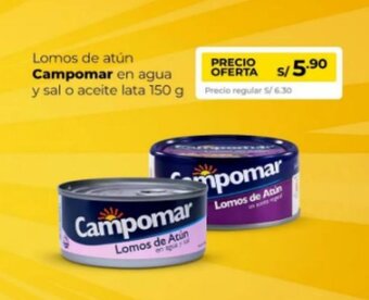 Metro Lomos de atún Campomar en agua y sal o aceite lata 150 g oferta