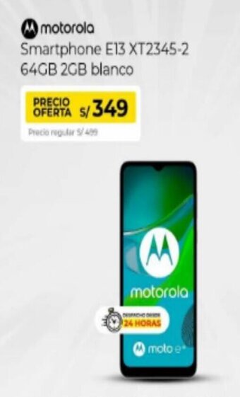 Metro motorola Smartphone E13 XT2345-2 64GB 2GB blanco oferta