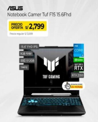 Metro ASUS Notebook Gamer Tuf F15 15.6Fhd oferta