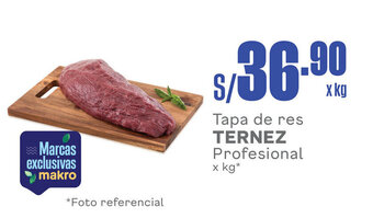 Plaza Vea Tapa de res TERNEZ Profesional x kg oferta