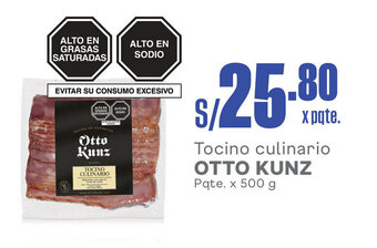 Plaza Vea Tocino culinario OTTO KUNZ Pqte. x 500 g oferta