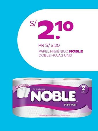 Tambo PAPEL HIGIÉNICO NOBLE DOBLE HOJA 2 UND oferta