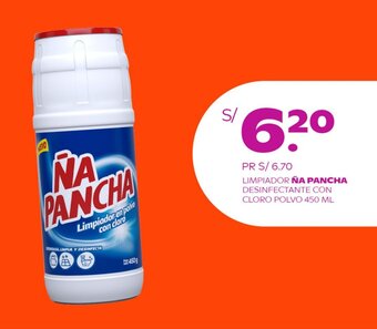 Tambo LIMPIADOR ÑA PANCHA DESINFECTANTE CON CLORO POLVO 450 ML oferta