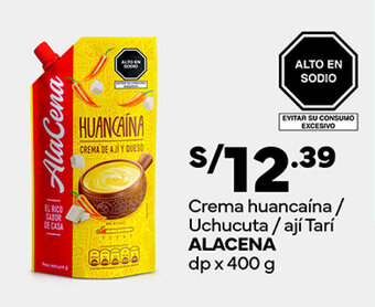 Plaza Vea Crema huancaína Uchucuta /ají Tarí ALACENA dp x 400 g oferta