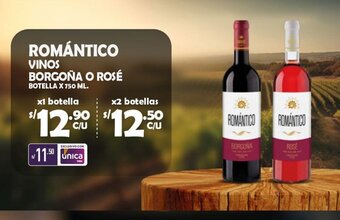 Vega ROMÁNTICO VINOS BORGOÑA O ROSÉ BOTELLA X 750 ML. oferta