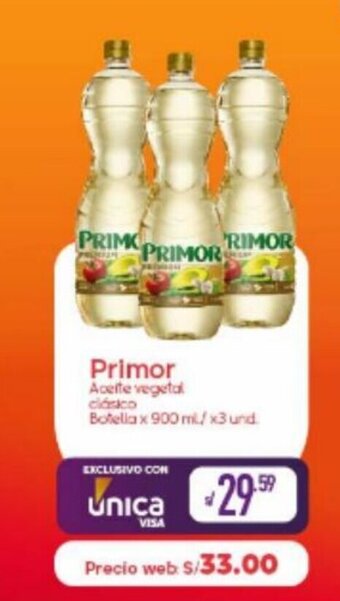 Vega Primor Aceffe vegetal Botella x 900 ml x 3 und oferta