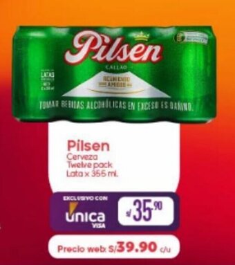 Vega Pilsen Cerveza Twelve pack Lata x 355 ml. oferta
