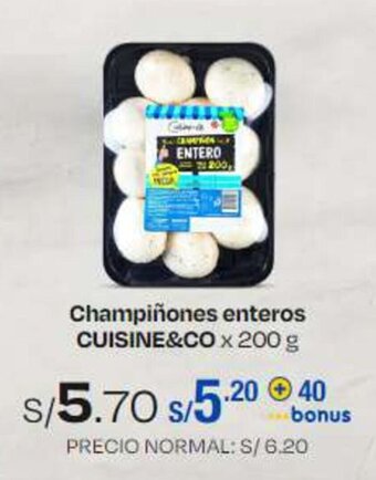 Wong Champiñones enteros CUISINE & CO x 200 g oferta