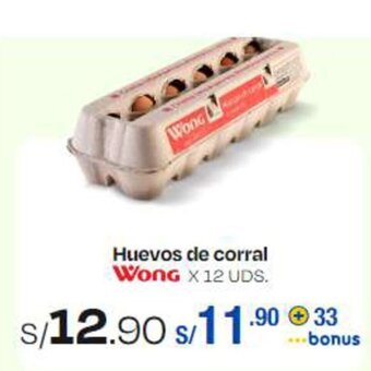 Wong Huevos de corral Wong x 12 uds. oferta