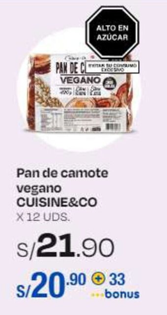 Wong Pan de camote vegano CUISINE & CO x 12 uds. oferta