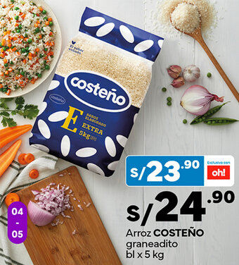 Plaza Vea Arroz COSTEÑO graneadito bl x 5 kg oferta