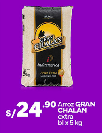 Plaza Vea Arroz GRAN CHALAN extra bl x 5 kg oferta