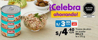 Plaza Vea Trozos de atún en aceite BELL'S la x 170 g oferta