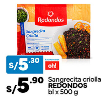 Plaza Vea Sangrecita criolla REDONDOS bl x 500 g oferta