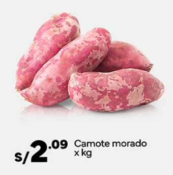 Plaza Vea Camote morado x kg oferta
