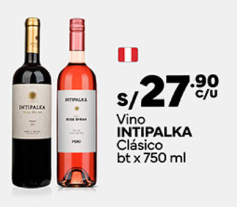 Plaza Vea Vino INTIPALKA Clásico bt x 750 ml oferta