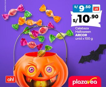 Plaza Vea Calabaza Halloween ARCOR unid x 100 g oferta