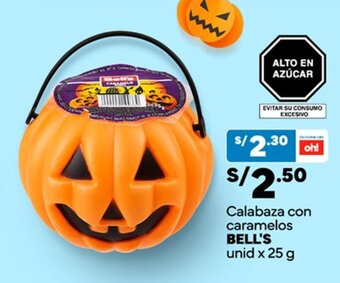 Plaza Vea Calabaza con caramelos BELL'S unid x 25 g oferta