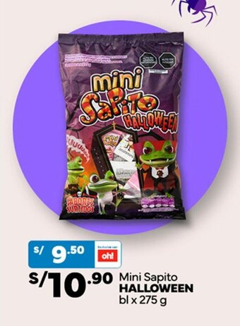 Plaza Vea Mini Sapito HALLOWEEN bl x 275 g oferta