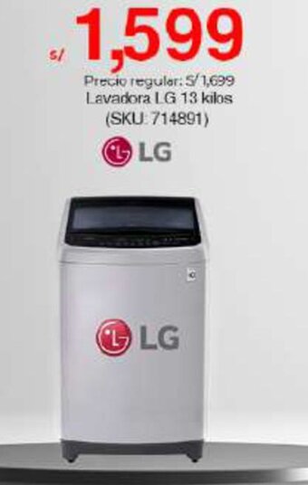 Metro LG Lavadora LG 13 kilos oferta