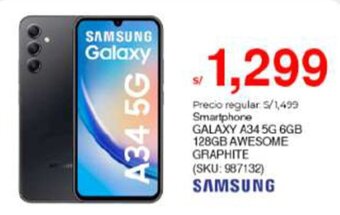 Metro Smartphone SAMSUNG Galaxy A34 5G 6GB 128GB AWESOME GRAPHITE oferta