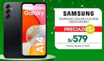 Tottus SAMSUNG GALAXY A14 4GB 128GB NEGRO oferta