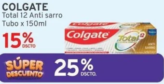 Mifarma COLGATE Total 12 Anti sarro Tubo x 150ml oferta