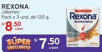 Mifarma REXONA Jabones Pack x 3 und. de 120 g. oferta