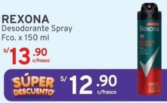 Mifarma REXONA Desodorante Spray Fco. x 150 ml oferta