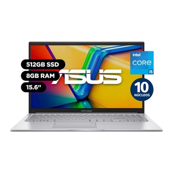 Tiendas EFE Laptop asus vivobook 15 15.6 intel core i5 12a gen 10 núcleos 8gb 512gb ssd oferta