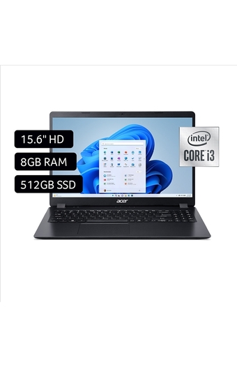 Tiendas EFE Laptop acer aspire 3 15.6 window intel core i3 1005g1 8gb 512gb ssd oferta