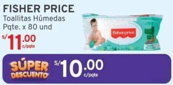 Mifarma FISHER PRICE Toallitas Húmedas Pqte. x 80 und oferta