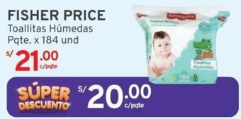 Mifarma FISHER PRICE Toallitas Húmedas Pqte. x 184 und oferta