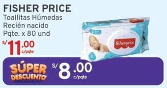 Mifarma FISHER PRICE Toallitas Húmedas Recién nacido Pqte. x 80 und oferta