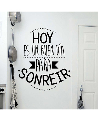 Tiendas EFE Vinilo decorativo hoy es un buen día negro / pequeño oferta