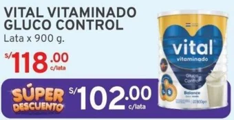 Mifarma VITAL VITAMINADO GLUCO CONTROL Lata x 900 g oferta
