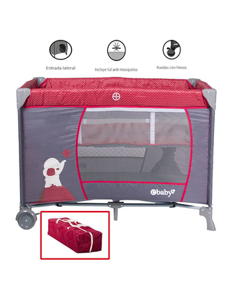 Tiendas EFE Cuna corral ebaby happy dream eb727 rojo oferta