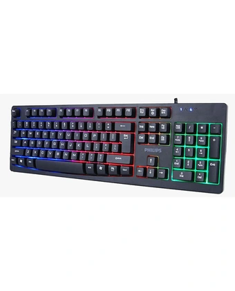 Tiendas EFE Kit gamer philips: teclado retroiluminado + mouse óptico oferta
