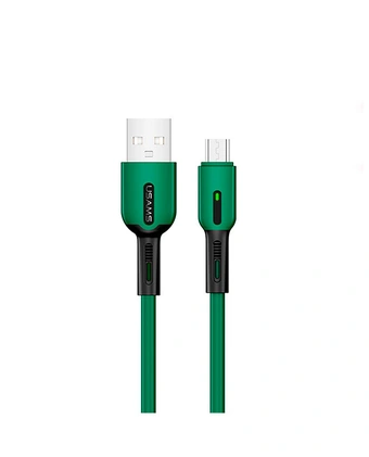 Tiendas EFE Cable usams para celular data usb micro silicona con luz 1m us-sj432 verde oferta