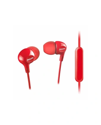 Tiendas EFE Audífonos in ear philips con micrófono she3555 rojo oferta